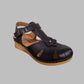 Adesso MEADOW Black Soft Leather Closed Toe Sandal