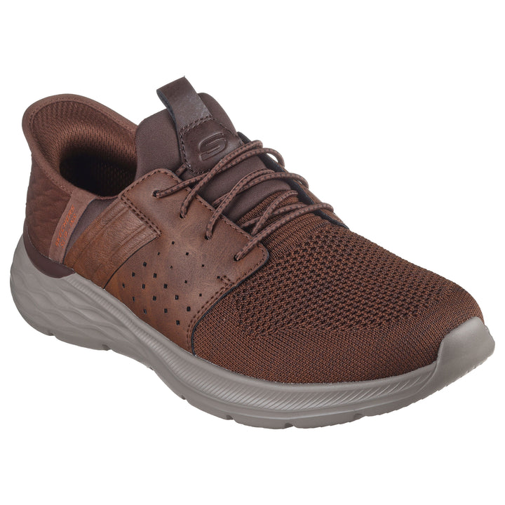 Skechers Men s Slip in Casual Shoe 210803 ACDB BROWN Relaxed Fit Gar A.G. Meek