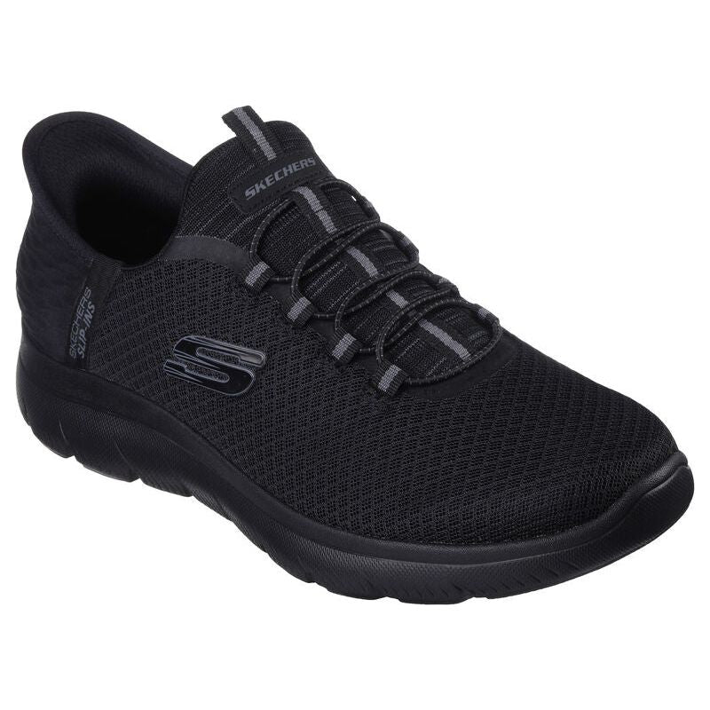 Skechers Slip Ins 232457 BLACK Memory Foam Trainers A.G. Meek