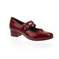 Jana 24366-45 Block Heel Mary Jane Bar Shoe Red Patent