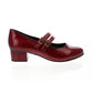 Jana 24366-45 Block Heel Mary Jane Bar Shoe Red Patent