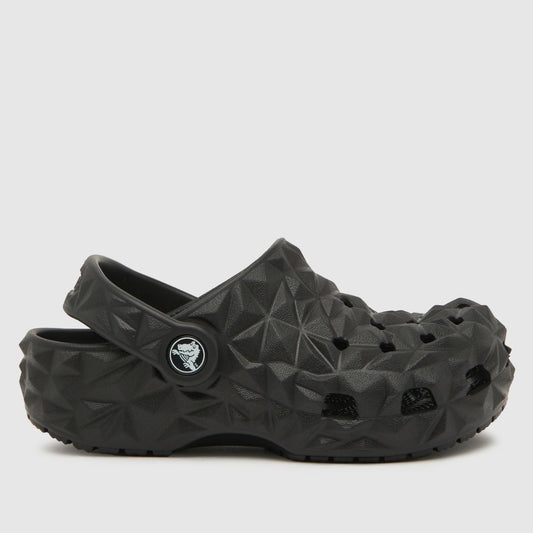 Crocs Youths  Classic Black Geometric Clog 209572-001