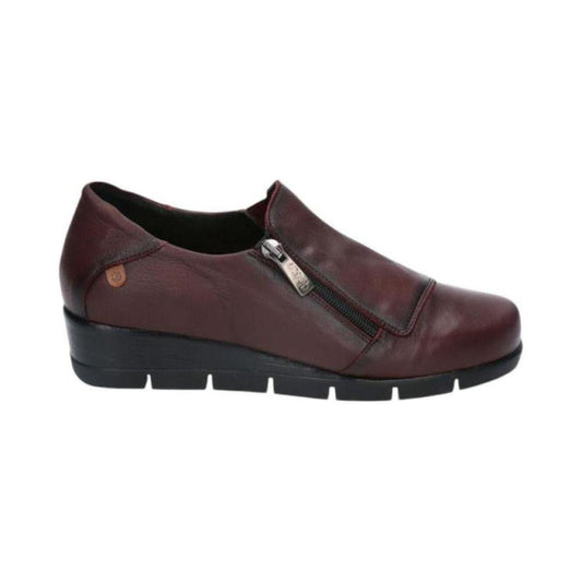 Valarias leather  Ankle Boot/shoe  with Zip 9510 BURDEOS 9510