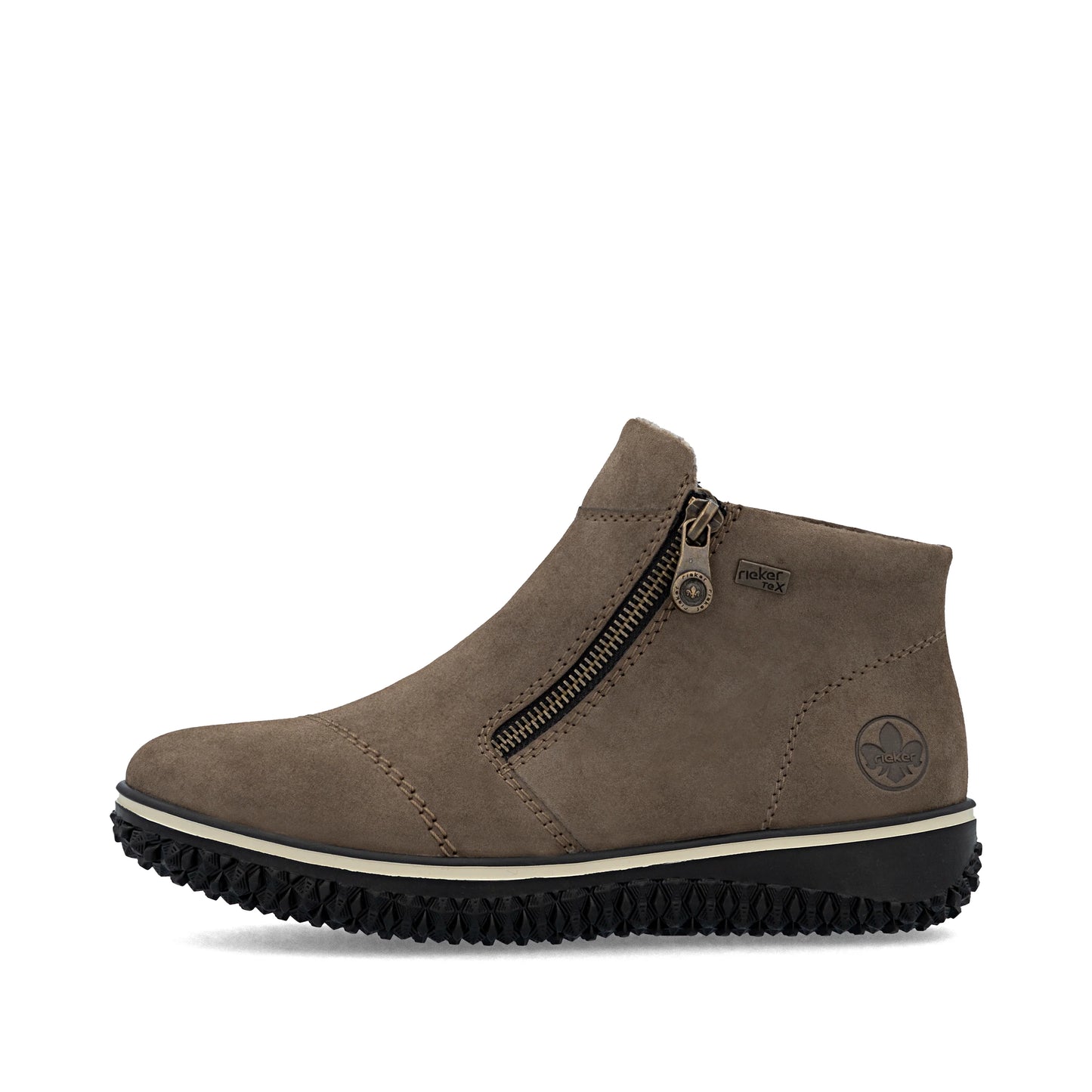 Rieker Z4265 BROWN  Water Repellent Zip Ankle Boot Z4265-24