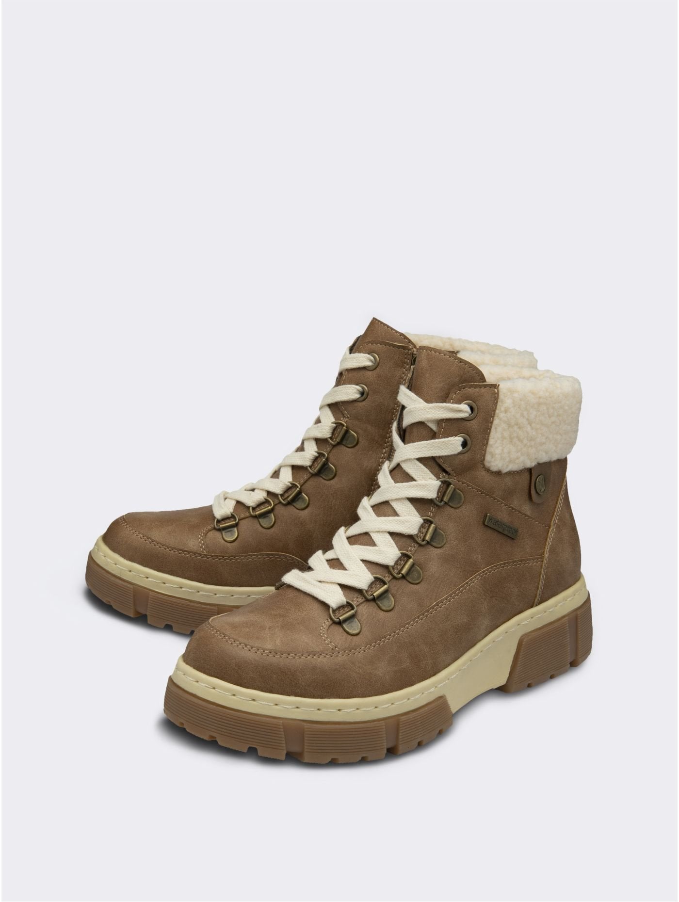 Lotus Coniston TAN Waterproof Hiker Style Lace Boot with Zip