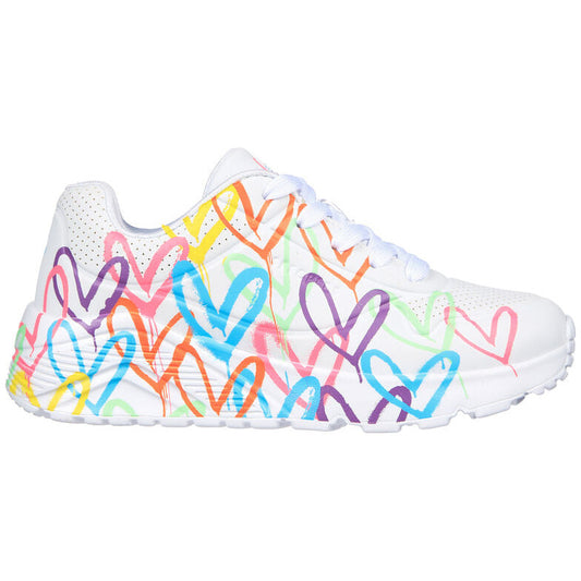 Skechers x JGoldcrown: Uno Lite - Spread the Love WHITE 314064wmn