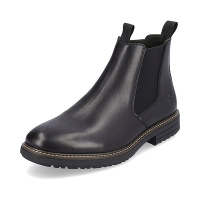 Rieker Mnen's Classi elastic sided Chelsea boot with inside zip 33180 Black