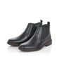 Rieker Men's Boot 37662 BLACK Extra wide elastic sided ankle boot with side zip 37662-00
