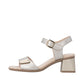 Remonte D1k54 PEARL / CREAM Block Heel Wide Fitting Adjustable Dress Sandal D1K54-90