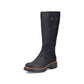 Rieker 72694 BLACK Long Leg Cleated Sole Lined Zip Boot 72694-00
