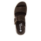Remonte D1j62 Twin Touch Fastening Strap BROWN Suede Leather Low Wedge Sandal  D1J62-25