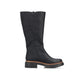 Rieker 72694 BLACK Long Leg Cleated Sole Lined Zip Boot 72694-00