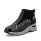 Rieker N9362 BLACK / Leopard Print Trainer Style Boot N9362-00