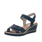 Remonte R6252 NAVY Leather Touch Fastening Wedge Sandal R6252-16
