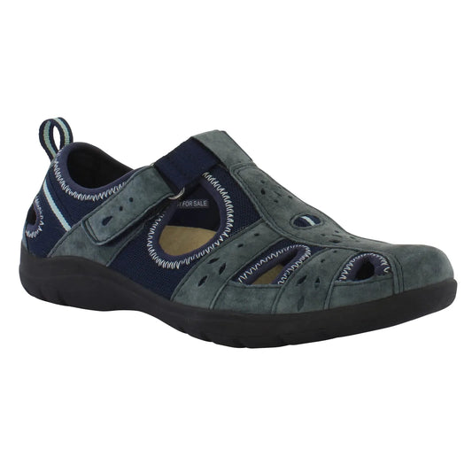 Free Spirit casual shoe Cleveland NAVY Suede with Velcro Strap
