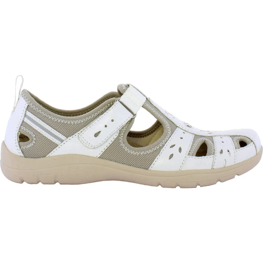 Free Spirit casual shoe Cleveland WHITE Leather with Velcro strap