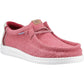 Hey Dude Wally Jute CLARET Slip On Lightweight Casual Shoe