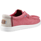 Hey Dude Wally Jute CLARET Slip On Lightweight Casual Shoe