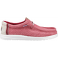 Hey Dude Wally Jute CLARET Slip On Lightweight Casual Shoe