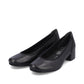 Rieker Court Shoe in leather 41650-00 BLACK
