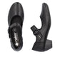 Rieker Ladies Shoe 41756 Low Heeled Court shoe with touch fastening Bar  BLACK 41756-00