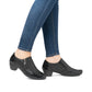 Rieker SHOE 41757 BLACK Ladies trouser shoe with zip BLACK 41757-00