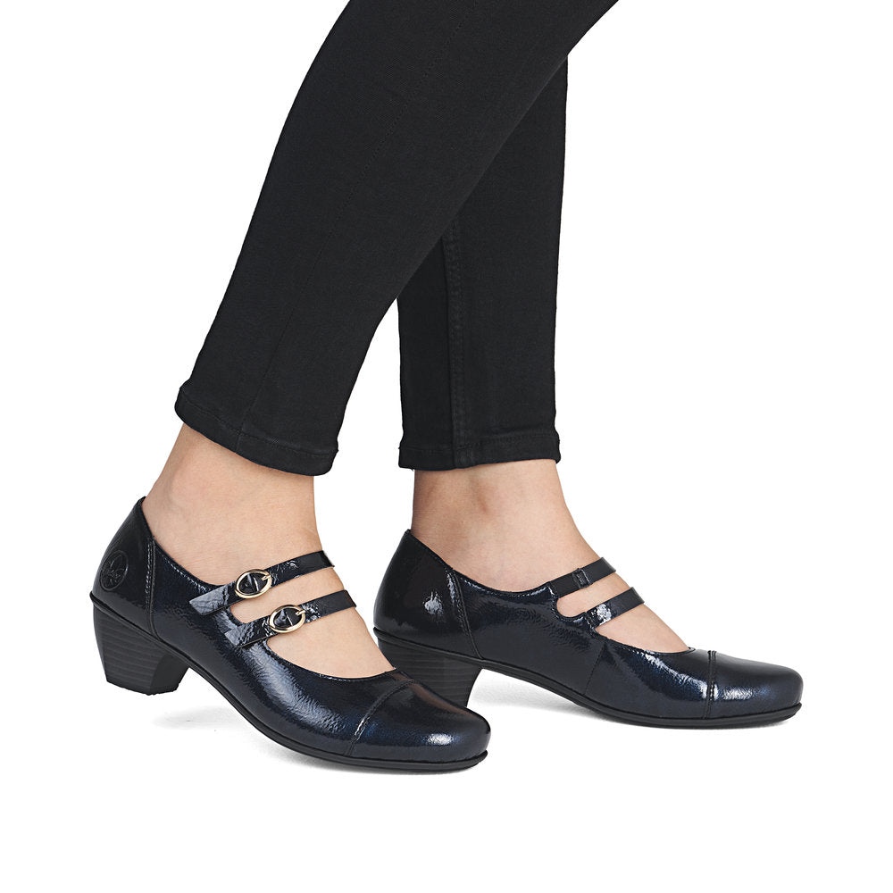 Rieker Classic Patent Leather Bar Shoe 41758