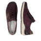 Remonte R1443 Wine COMBI Suede Trainer Style Shoe With Laces and Zip R1443-35