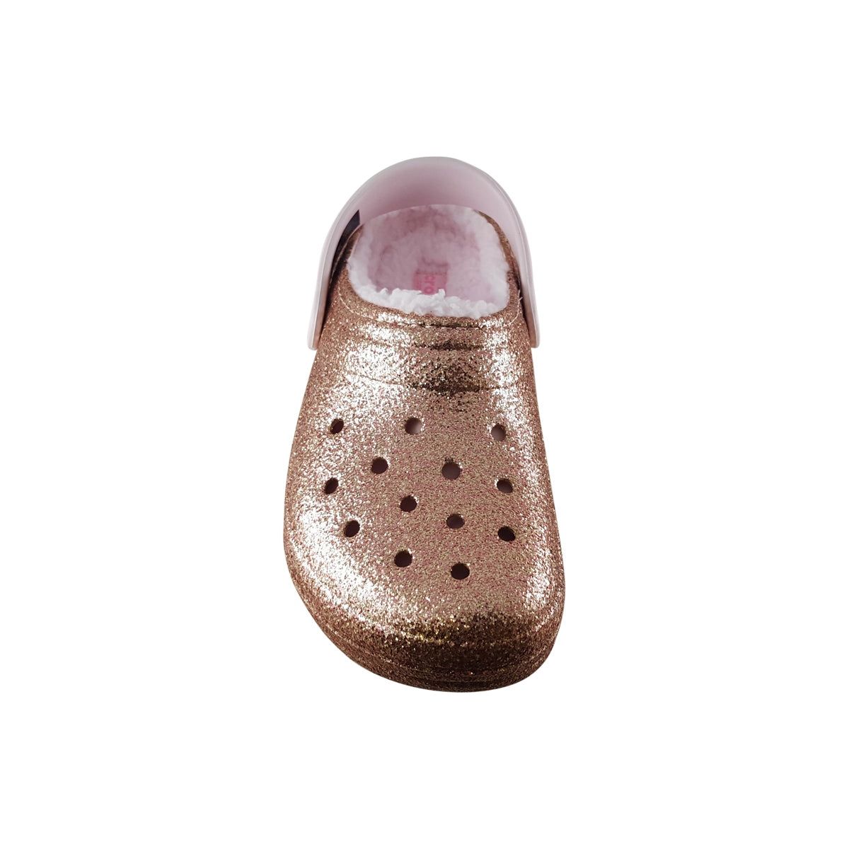 Crocs 207462 PINK GLITTER Classic Lined Clog 207462-2UB