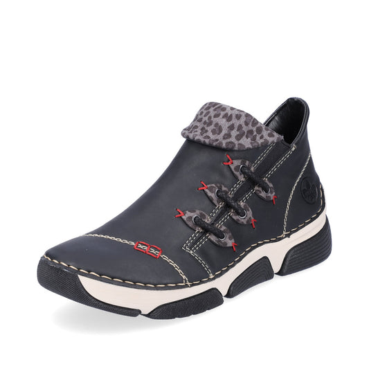 Rieker Casual Ankle boot with trainer sole 45983-00 BLACK