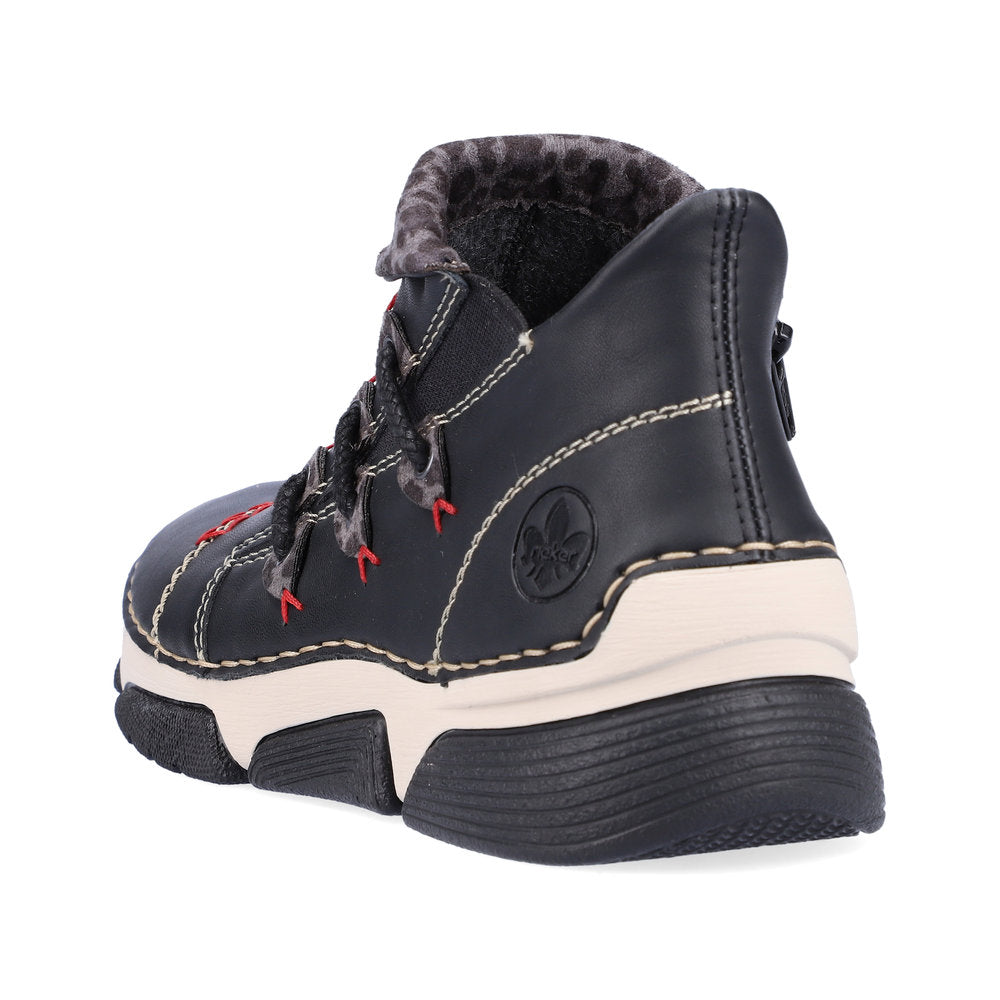Rieker Casual Ankle boot with trainer sole 45983-00 BLACK