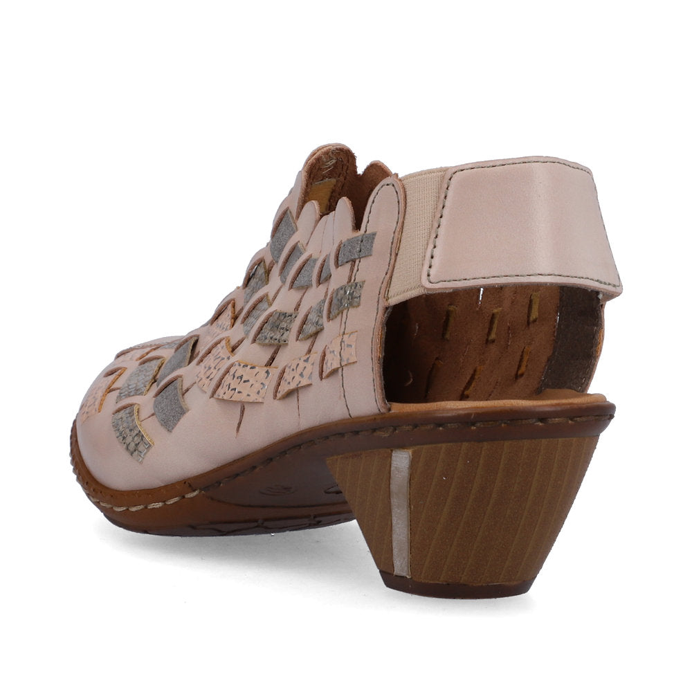 Rieker Ladies shoe with sling back 46778-64 Beige COMBI