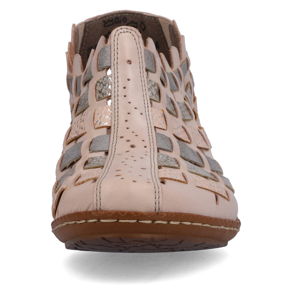 Rieker Ladies shoe with sling back 46778-64 Beige COMBI