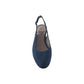 Jana 29460 NAVY Faux Suede Slingback Mid Heel Shoe 29460-805