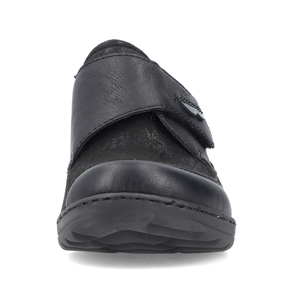 Rieker Extra Wide Casual Shoe with velcro strap 48954-00 BLACK 