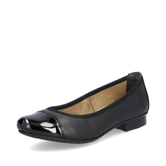 Rieker Classic Low heeled court shoe 51998-00 BLACK