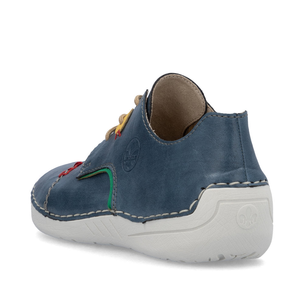 Rieker Shoe- Casual Flat Shoe BLUE 52528-14