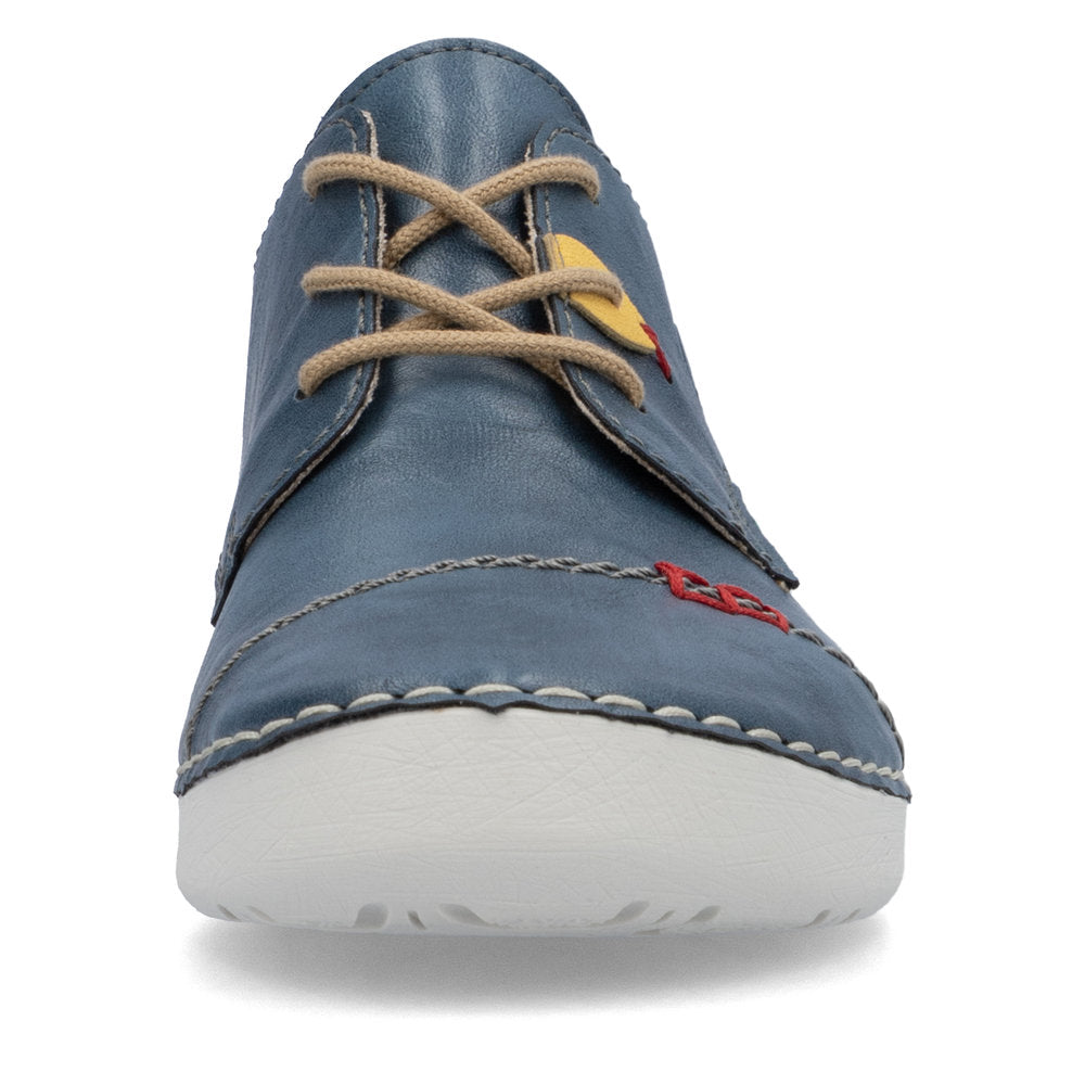 Rieker Shoe- Casual Flat Shoe BLUE 52528-14