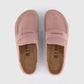 Birkenstock Naples Moccasin Slip On Wrapped Suede PINK CLAY Regular - 1031675