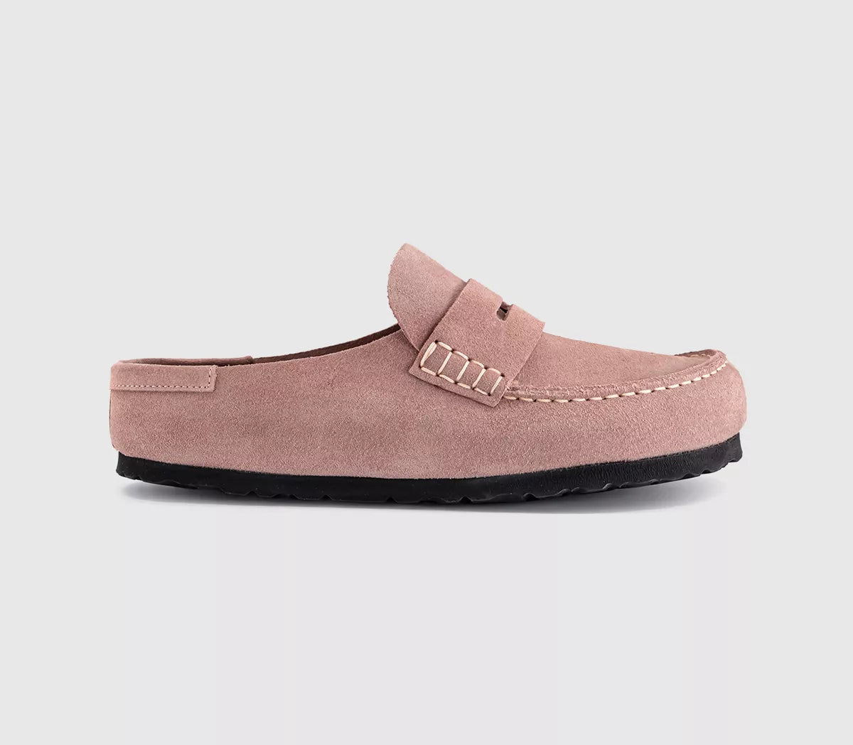 Birkenstock Naples Moccasin Slip On Wrapped Suede PINK CLAY Regular - 1031675