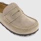 Birkenstock Naples Wrapped Suede Moccasin Clog Sandal TAUPE Regular - 1029675