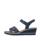 Remonte R6252 NAVY Leather Touch Fastening Wedge Sandal R6252-16