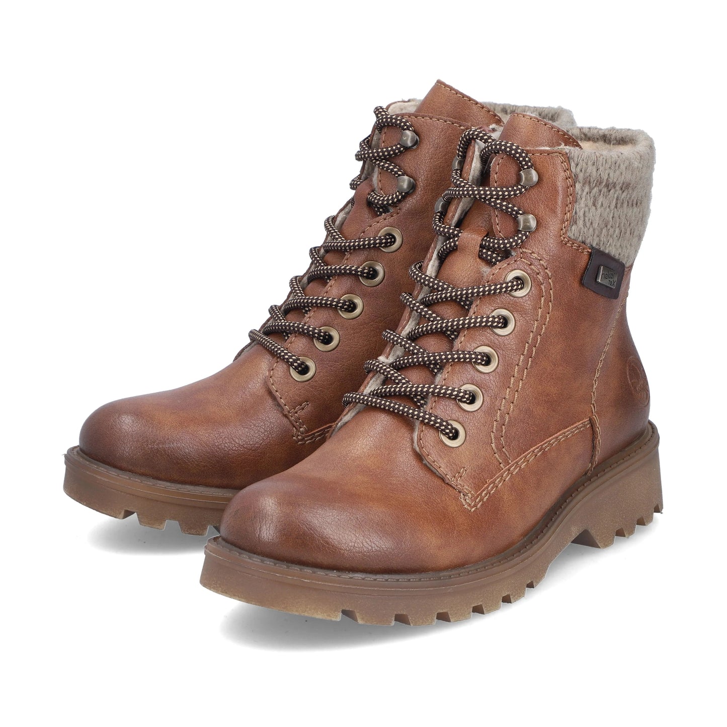 Rieker 73220 BROWN Biker Style Ankle Boots 73220-24