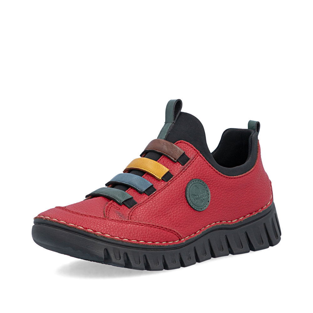 Rieker 57550 RED Slip On Shoe 57550-33