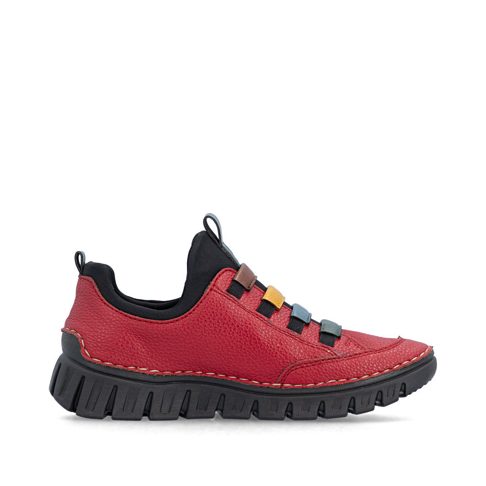 Rieker 57550 RED Slip On Shoe 57550-33