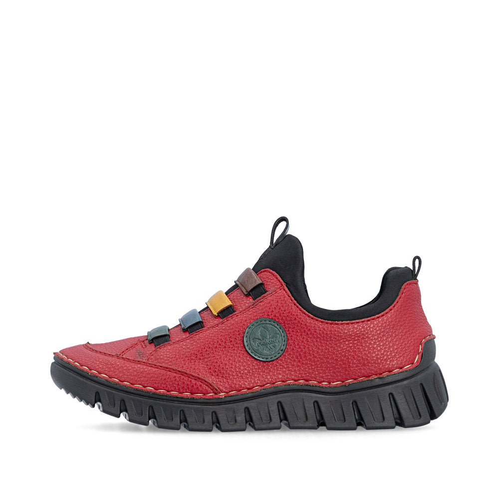 Rieker 57550 RED Slip On Shoe 57550-33