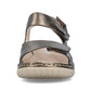 Rieker 60462 BRONZE Metalic Touch Fastening Wide Fit Sandal  60462-90
