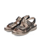 Rieker 60462 BRONZE Metalic Touch Fastening Wide Fit Sandal  60462-90