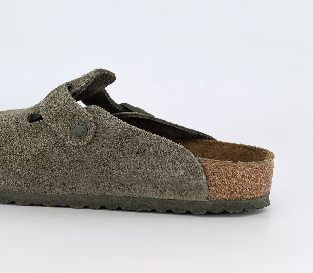Birkenstock Boston Classic Clog  thyme Green Suede