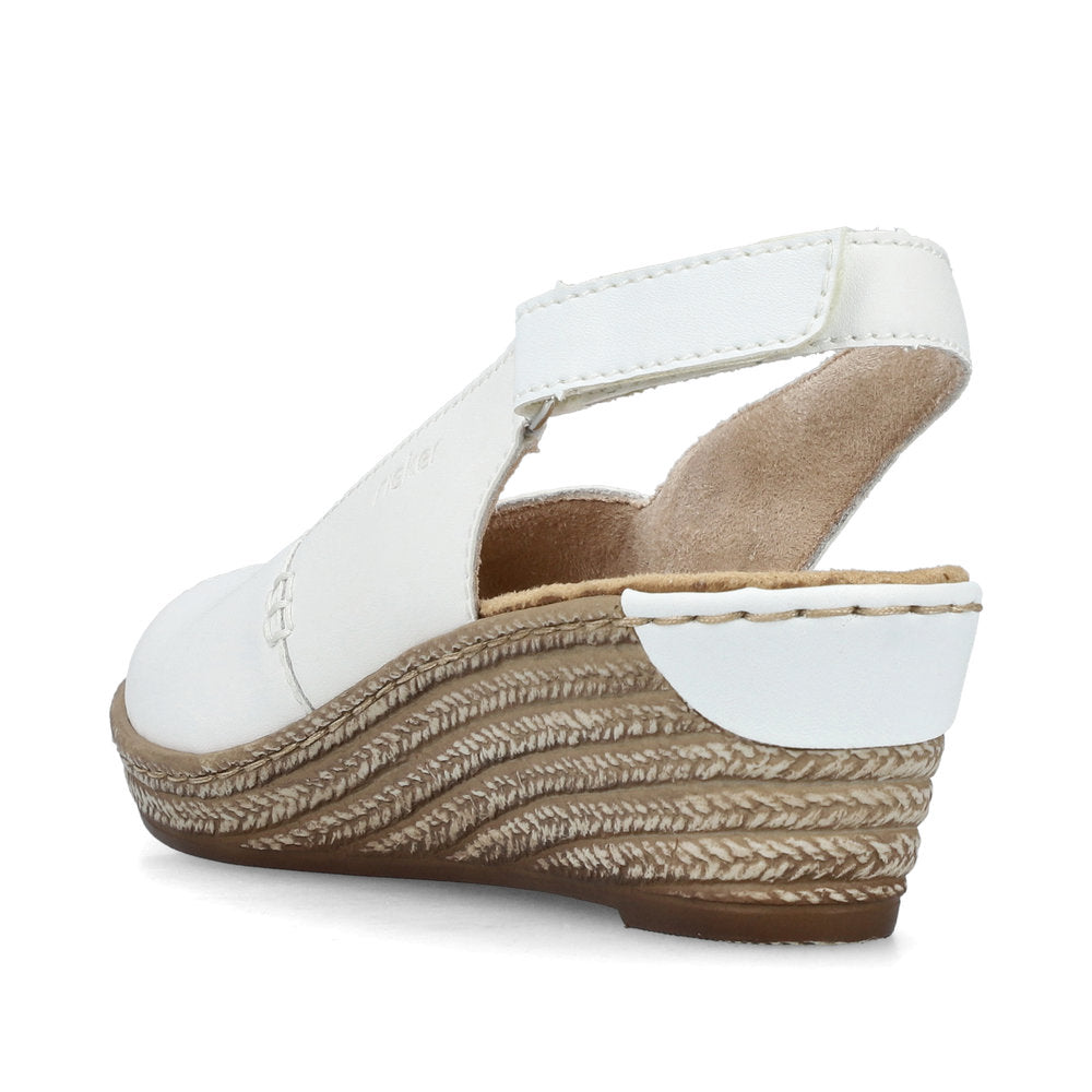 Rieker Classic Wedge Sandal 62462-80 WHITE